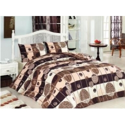 Schäfer 4 tlg Nevresim takimi Model:Kahverengi nokta